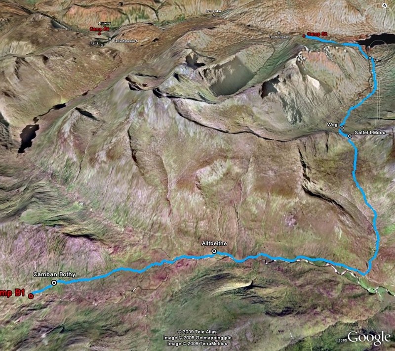 Kintail Tag2 Topo.jpg - Kintail Tag 2+3 (Camp 1 - Camp 2, Loch Mullardoch)